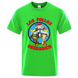 Summer Men's High Quality LOS POLLOS Hermanos Funny Printed T-Shirt Casual Cotton Breathable Tshirt Chicken Brothers Tees Top