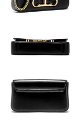 CHCH Women's Chain Bag Summer New Black Shoulder Bag Women's Flip Phone Bag