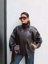 Women’s Black Moto Faux Leather Jacket