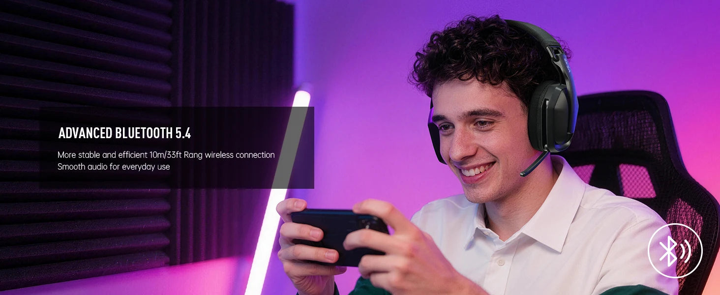 EKSA G19BT Wireless Gaming Headset | Tri-Mode BT 5.4