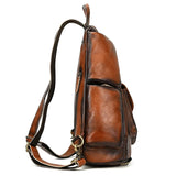 Single Shoulder Bagpack Genuine Leather Chest Bag Outdoor Riding Bag Chest Packs For Biker Men Male Sling Bags Cow Leather