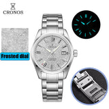 Cronos New 39mm Texture Luxury Men Business Dress Watches SW200 Automatic Mechanical Waterproof 100m L6037M