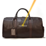 Natural Cowskin Travel Bags Waterproof Men's Leather Overnight Bag Handbag For Plane Luggage Men Male Weekend Bag Business 55cm