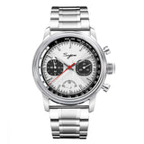 Sugess Pilot Watch Men ST1906 Movement Handwind Chronograph Wristwatches Sapphire Waterproof Hand Wind PowerReserve Luminous V2