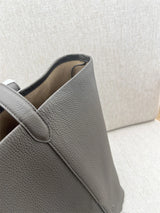 25 year new cowhide lychee pattern single shoulder commuting versatile large capacity bucket bag