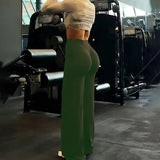 High-Waist Wide-Leg Gym Trousers