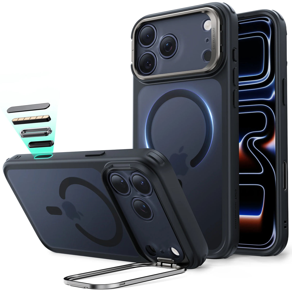 ESR Magnetic iPhone Case with Adjustable Stash Stand