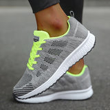 Women's Canvas Lace-Up Flat Casual Sneakers