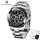 PAGANI DESIGN 2026 New Sports Chronograph Top waterproof Luxury Quartz Watch For Men Sapphire crystal Automatic Date Wrist watch
