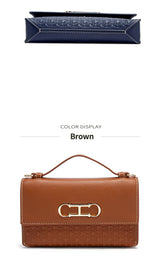 Letter Print Crossbody Satchel