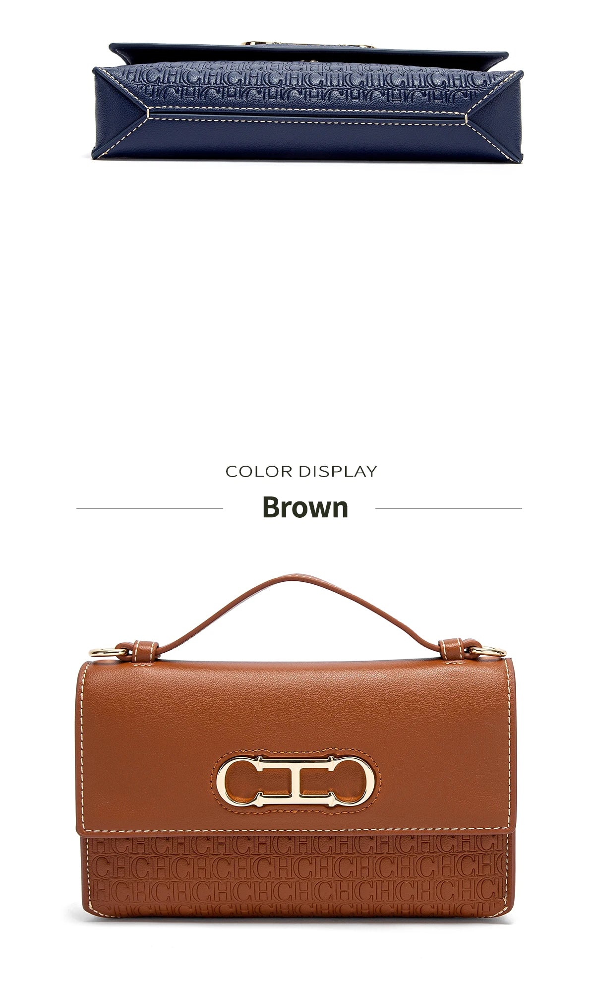 Letter Print Crossbody Satchel
