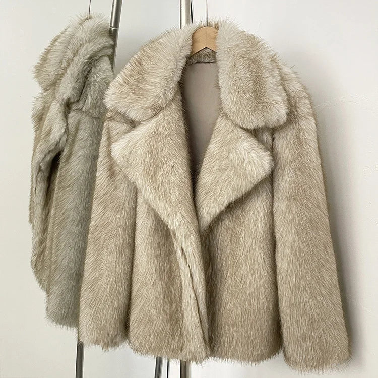 Plush Faux Fur Winter Overcoat