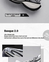 Xtep Basque 2 Casual Shoes for Men Height-increasing Mesh Cushioning Retro Millennium Daddy Female Shoes 875219320012