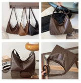 Vintage PU Leather Large Capacity Tote