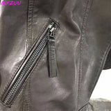 Women's Short Genuine Sheepskin Biker Jacket