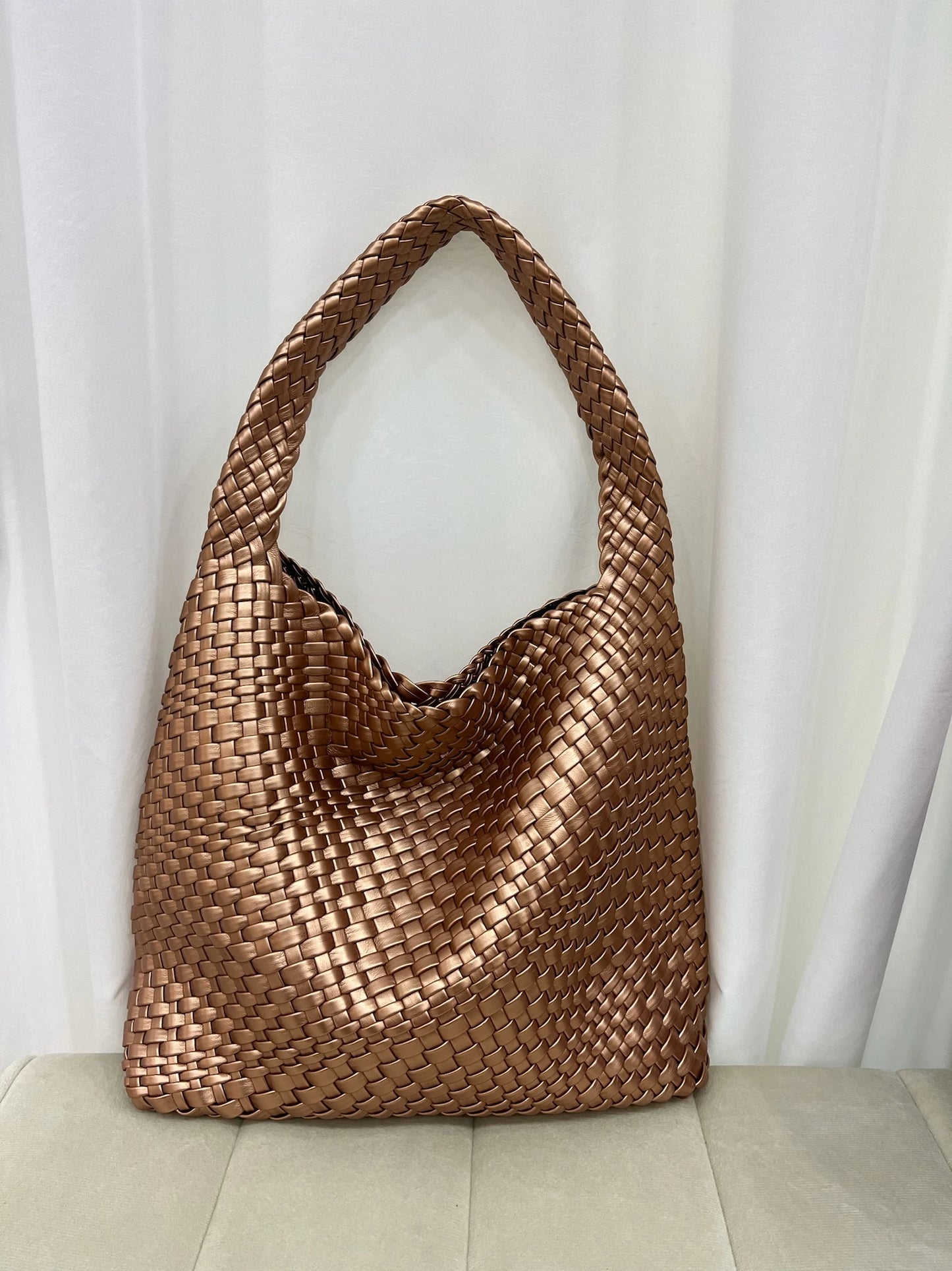 Shoulder bag Woven Bag for Women Europe and the United States popular PU leather soft fabric women underarm bag