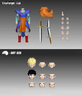 VitoForge Dragon Ball Super Saiyan Gohan Supreme Kai Realm Training Costume Realm Sword Magistrate Anime Action Figure Toy