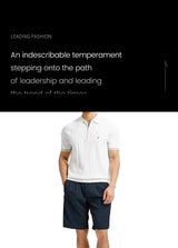 Men's Knit Polo Half-Zip | Embroidered Collar Tee