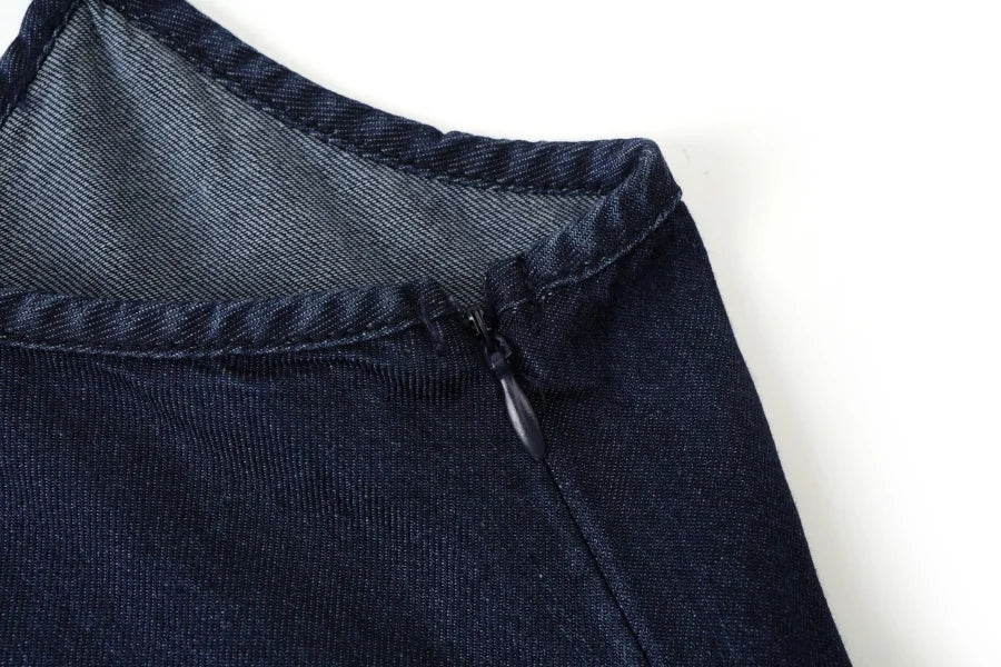 AW25 Denim Two-Piece: Loose Shirt & A-Line Slip Dress