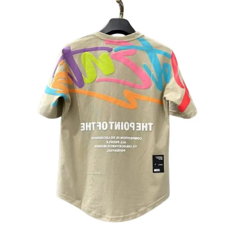 Men's Breathable Printed Crew Neck T-Shirt