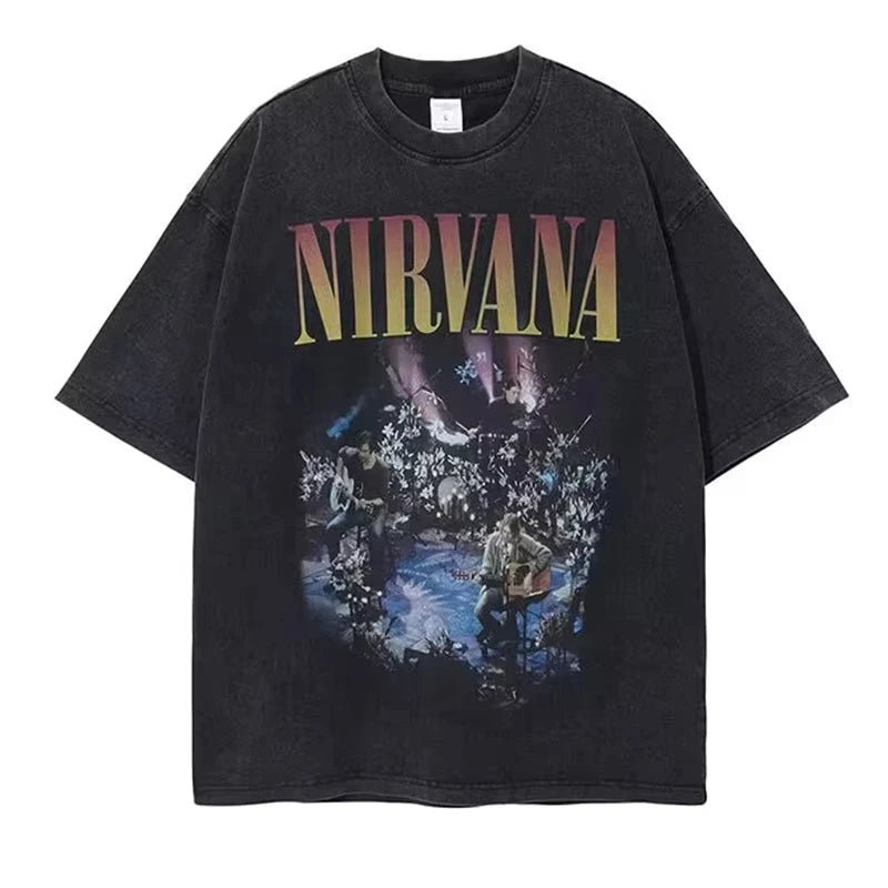 Nirvana In Utero Washed Cotton Oversized T-Shirt — Retro Y2K Streetwear Tee