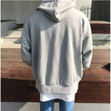 Men’s Solid Zip-Up High Street Hoodie