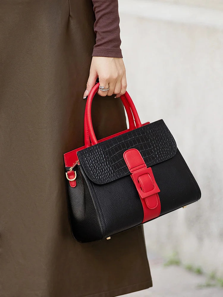 ZOOLER Hot 100% Genuine Leather Women's Handbags Cover Lock Shoulder Messenger Bags Super Soft Skin Ladies Purses Winter#YC356