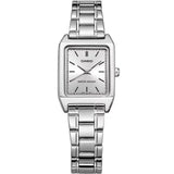 Casio Women’s Luxury Tonneau Silver Stainless Steel Watch - LTP-V007D