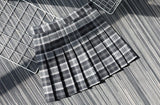 Plaid A-Line Mini Skirt – High Waist, Pocketed