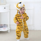 Adorable Animal Cartoon Baby Winter Rompers