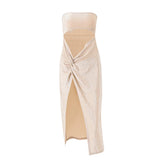 Elegant Sequined Patchwork Party Dress