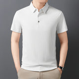 Men's Striped Polo Shirt – Breathable Summer Style