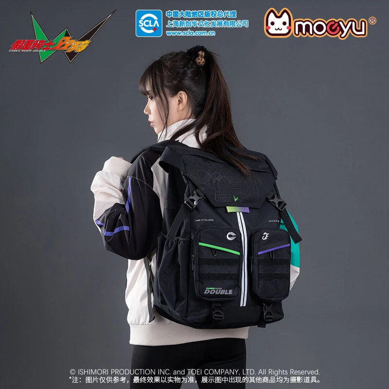 Moeyu KAMEN RIDER DOUBLE Men's Backpack Women Bag Large Capacity Backpacks Anime School Back Pack Rucksack Laptop Travel Bags