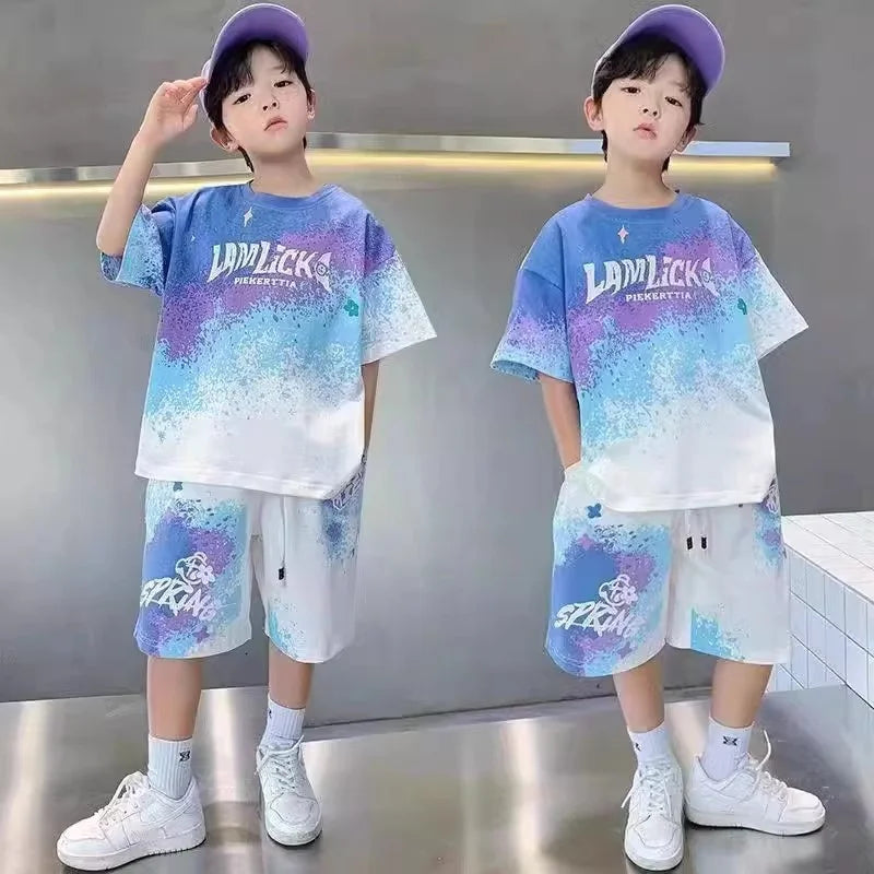 Teen Summer Gradient Tee & Shorts Set