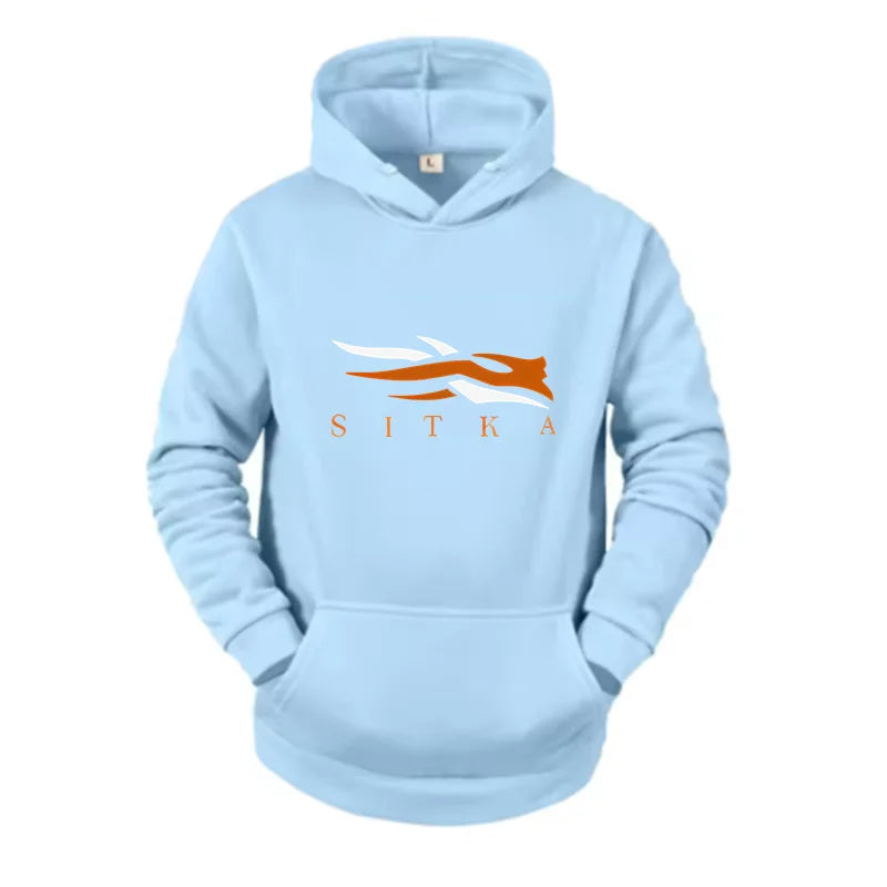 2026 New SITKA Letter Printed Fashion Men's Street Harajuku Y2K Autumn/Winter Hoodie Hip Hop Warm Sports and Leisure Clothing