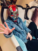 New AutoKing 1/1 Mk5 Iron Man Helmet Cosplay Voice Control Eyes with Light Model Toys for Adult Electric Wearable Christmas Gift
