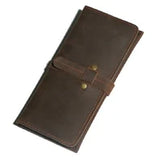 Handmade Vintage Crazy horse Genuine Leather Wallet men Leather long wallet clutch bag male purse money clips money bag