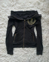 Women's Rhinestone Backless Oversized Hoodie