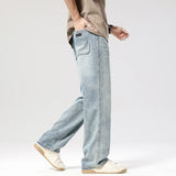 Men's Light Blue Straight-Leg Jeans