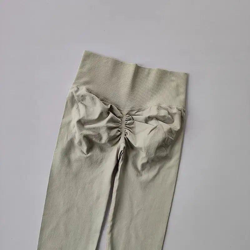 High-Waist Seamless Yoga Leggings – USA-Made Push-Up Fitness & Gym Tights