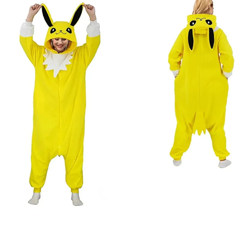 Pokemon Kigurumi Onesie Snorlax Eevee Squirtle Gengar Pijama Cosplay Costume Halloween Adult Anime Umbreon Pajamas
