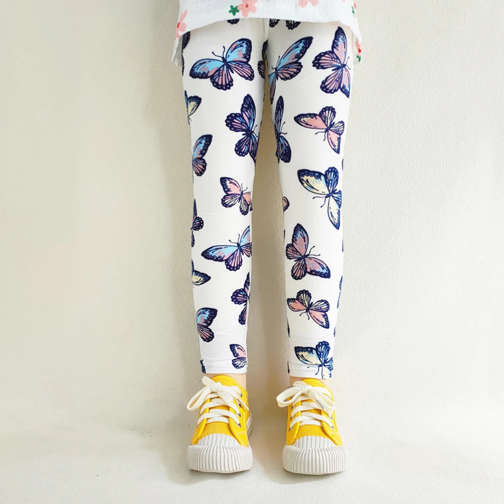 Girls' Floral Cartoon Fashion Leggings