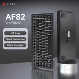 AJAZZ AF82 Office Low Profile Keyboard RGB Wired/Wireless Gaming Keyboard 75% Layout 82 keys 4000mAh Battery for Win/Mac