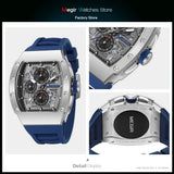 Men's Sport Chronograph: Stainless Steel Waterproof Quartz Watch