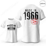 60th Birthday Vintage Graphic T-Shirt — Made in 1966 Men's Short Sleeve Tee