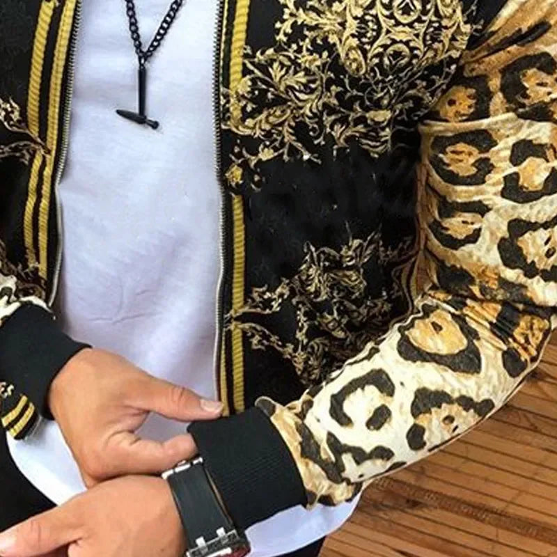 Men's Graphic Print Zip Jacket — Relaxed Street Style