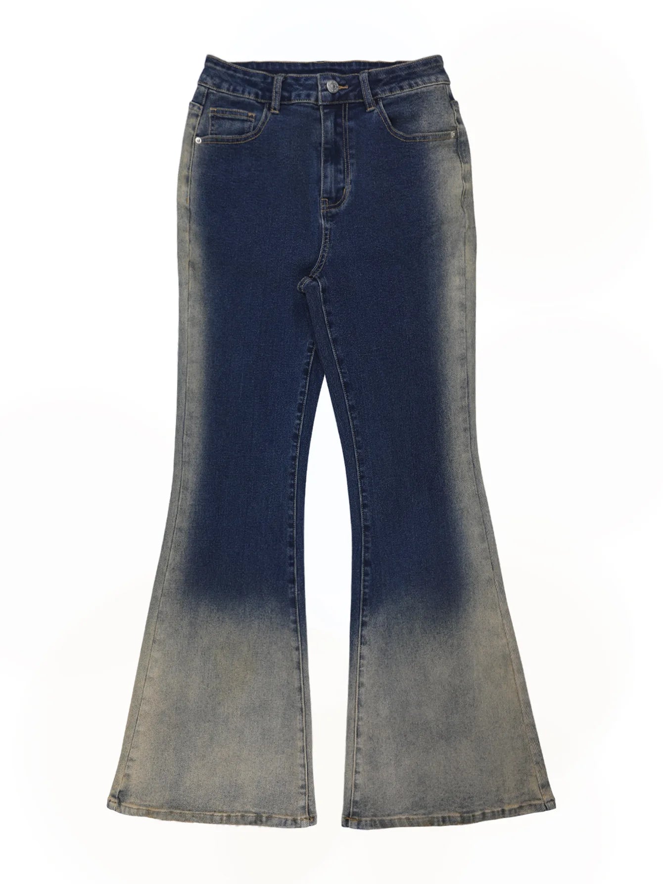 Women's Y2K Wide-Leg Bootcut Jeans – High Waist