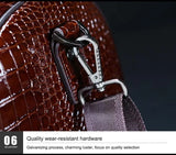 2024 New Cow Genuine Alligator Leather Travel Bags Luxury Men Large Capacity Portable Male Shoulder Bags Brand Travel Duffle Bag