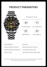 POEDAGAR 996 Men's Luxury Chronograph Watch