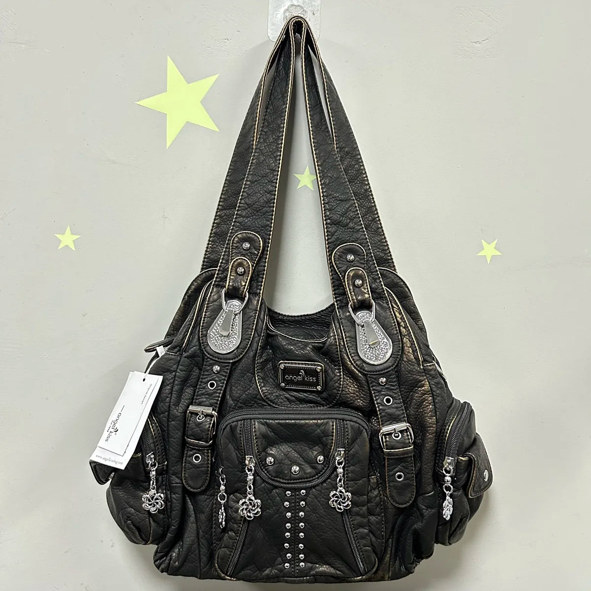 Vintage Bag Women Fashion Handbags PU Leather Shoulder Bags Female Satchel Big-capacity Shoulder Purse Bag Bolsa Feminina